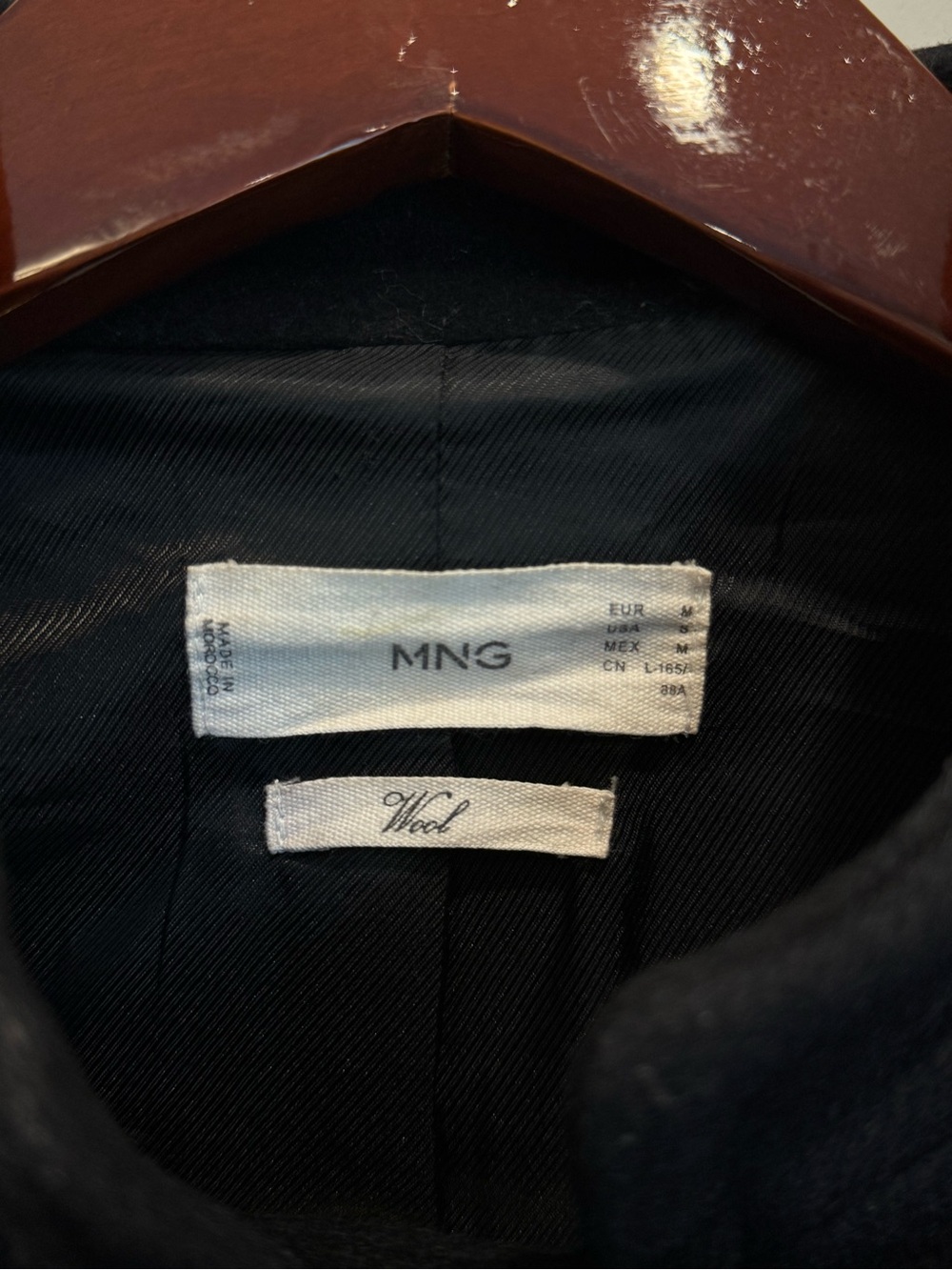 MNG Mango Women’s Black Italian Wool Double Breasted Military Officer Coat Small - Picture 6 of 11